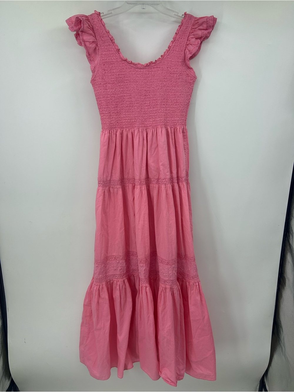 LoveShackFancy Pink Chessie Maxi Dress Size M - Picture 9 of 11